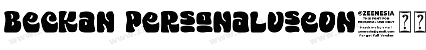 Beckan PersonalUseOn字体转换